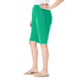 thumbnail image 4 of Roaman's Women's Plus Sizesoft Knit Bermuda Short Pull On Elastic Waist, 4 of 5
