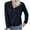 Navy, variant on Diufon Womens Hoodies Tops Casual Solid Color Pullover Tops V Neck Button Long Sleeve Sweatshirts