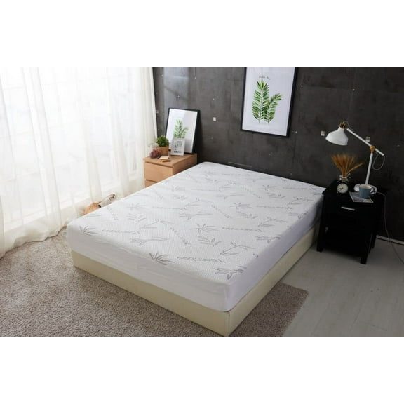 High Quality Bamboo Mattress Protector made with 100% Water Resistant Fabric, Soft-Fitted Mattress Cover, Breathable Cool Flow Technology, 16" Deep Pocket, King, Gray