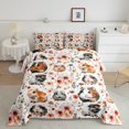 thumbnail image 2 of Homewish Kawaii Guinea Pig Bedding Comforter Set,Rustic Flower Twin Comforter Sets,Orange White Gray Bedding Set For Men Women,Microfiber Bedroom Decor Reversible,2-Piece, 2 of 8