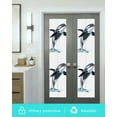 thumbnail image 5 of Window Privacy Film Cute Killer Whale Stained Glass Window Film Decorative Sun Block Window Cover Orca Animal Ocean Retro Artwork Window Clings Static Adhesive Sticker for Bathroom 29.5"x118", 5 of 7