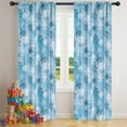 thumbnail image 5 of Blackout Kids Curtains,Light Blue Christmas Snowflake Pattern Childrens Insulated Curtains Set Of 2,Bedroom Essentials,Toddler Room Decor 42"x84", 5 of 5