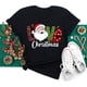 thumbnail image 2 of Ropa de Navidad divertida para mujer, camisetas con estampado de Papá Noel, Tops casuales negros para mujer, Tops de fiesta de navidad, 2 of 5