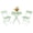 Green, variant on Gaderth 3-Piece Patio Bistro Set, Metal Frame Folding Outdoor Furniture Set, Square Bistro Table and Chairs, No Assembly Required for Balcony, Yard, Garden