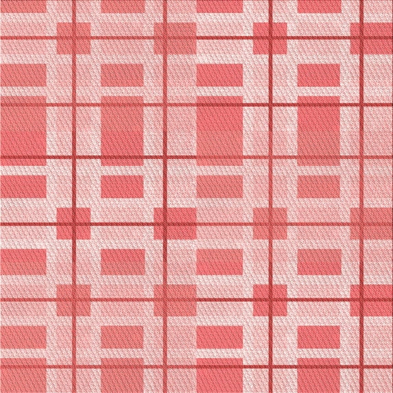 Ahgly Company Machine Washable Indoor Square Transitional Red Area Rugs, 4' Square