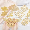 thumbnail image 3 of 18 Pcs 9 Styles Golden Embroidery Flower Patches Iron on/Sew on Golden Floral Lace Appliques Ethnic Style Patches Sewing Craft Decoration for Clothes Decoration and DIY Craft, 3 of 6