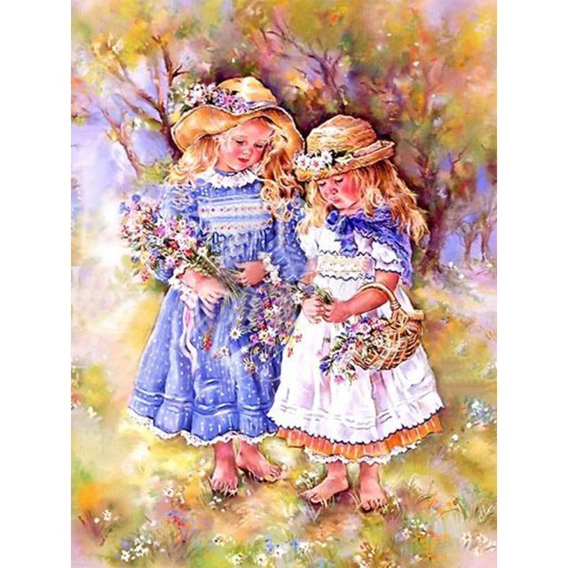 Cuadros Decorativos 5D bricolaje taladro redondo completo diamante pintura niña Kit arte decoración del hogar (B6411) DQrwqpou Nuevos Originales