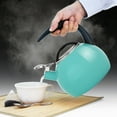 thumbnail image 2 of Chantal 37-ANN AQ Enamel on Steel 40th Anniversary Teakettle, 2 quart, Aqua, 2 of 3