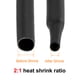 thumbnail image 5 of Tubos termoretráctiles Uxcell, funda de cable retráctil de 6.6 pies negra de 1.57" de diámetro, 5 of 6