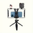 thumbnail image 3 of Desiontal Smartphone Video Rig, Phone Video Stabilizer Grip Vlogging Cage With Cold Shoe Tripod Mount, Phone Rig For Videomaker Film Maker Video Grapher Compatible With IPhone, Samsung And More, 3 of 5