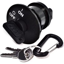 HD Switch Starter Ignition Switch fits EZGO 611284 603623 with Uncommon Key, Gas RXV Golf Carts 2008-Up, 2 Position, 4 Terminal - Upgraded Umbrella Key Plus 2 Spare Keys & Carabiner