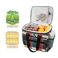 thumbnail image 2 of FORMRS Insulated Cooler Bag 24 Cans Capacity Soft Leakproof Lunch Box with Side Pockets, Vibrant Red Tartan Pattern, 2 of 7