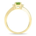 thumbnail image 2 of SZUL Women's Round Shaped Peridot and Diamond Classic Band in 10K Yellow Gold, 2 of 5