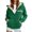 Green, variant on Fiaer Women Hoodies Full Zip up Warm Oversized Hooded Sweatshirts Warm Long Sleeve Drawstring Letter Printed Tops with Pocket XL