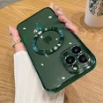 thumbnail image 1 of Fashion Magnetic Case For Magsafe For iPhone 14 13 12 Pro Max Plus Plating Clear Soft Silicone Wireless Charging Cover, 1 of 5
