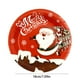 thumbnail image 3 of Platos de papel redondos navideños | Vajilla de papel desechable de Papá Noel | Platos festivos rojos de 18 cm | Gruesos, duraderos y resistentes al aceite | Artículos para fiestas de Navidad,, 3 of 6