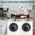 thumbnail image 4 of Garvee Washer Dryer Countertop, Wood Washer and Dryer Countertop with 2.75" h Edge Rails, Waterproof Laundry Topper with Anti-Slip Pads for Laundry Room Organization and Storage, 4 of 7