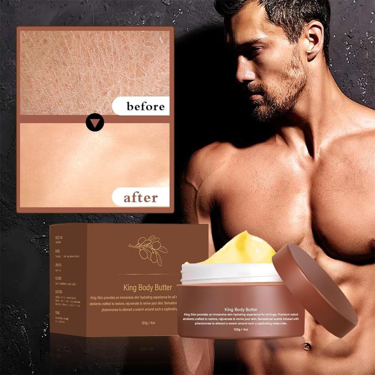 Crowned Skin King Organic Pheromone Body Butter, Warm Scent, New Pheromone Body Butter for Men (1Pcs)
