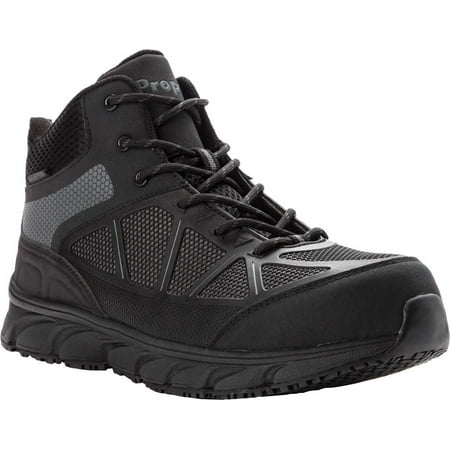 

Men s Propet Seeley Hi Composite Toe Work Boot Dark Grey/Black Leather/Mesh 9 E