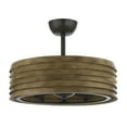 thumbnail image 4 of Parrot Uncle 24.4" Farmhouse/ Retro Metal Bladeless Caged Ceiling Fan with Remote Sand Black, 4 of 5