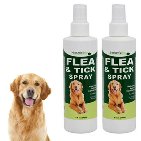 2 Natures Best Natural Flea Tick Spray 16 oz Dogs Cats Insect Repellent (Best Product To Kill Fleas On Dogs)