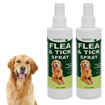 2 Natures Best Natural Flea Tick Spray 16 oz Dogs Cats Insect Repellent (Best Home Remedy For Fleas On Cats)