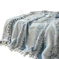 Hiroekza Twin Size Blanket Cloud Soft Fleece Throw Blanket - Soft Jacquardweave Nap Blanket for Couch, Bed, Sofa, Office Gray