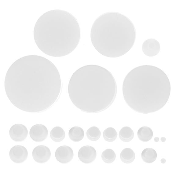 NICEXMAS 24Pack Silicone Stoppers Sealing Bottle Caps Round White for Kitchen Use