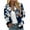 Navy, variant on Herrnalise Women's Bomber Jacket Casual Coat Zip Up Outerwear Windbreaker Floral Prints Overcoat With Pockets Navy,M