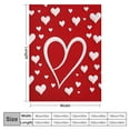 thumbnail image 4 of Shangniulu Happy Valentines Day Decorative Throw Blanket Wedding Anniversary Blanket Red Love Heart Throw Blanket for Couch Sofa Bed Soft Lightweight Fuzzy Fleece Blankets, 4 of 6