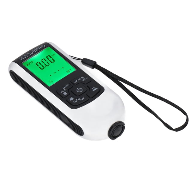 Digital Coating Thickness Gauge, 0 To 2000UM Practical Automatic Shutdown Function 1um Resolution Paint Coating Meter For Workshops White