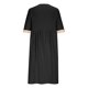 thumbnail image 4 of Vestido largo boho para mujer: vestido informal de manga corta con cuello en V, botones y bolsillos, cintura alta, 4 of 5
