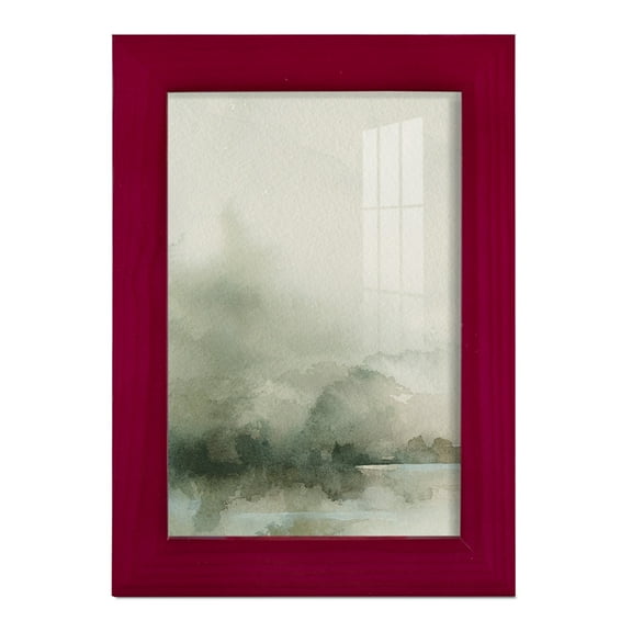 Heavy Fog I - Framed Print w/glass - Cherry Red