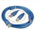 thumbnail image 5 of Transparent blue high quality 1.5m USB high speed 2.0 printing line all copper tape magnetic ring shielded braided mesh data cable, 5 of 5
