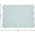 thumbnail image 2 of Quilted Placemats Set of 6 Washable-13x18 inches Rectangular Placemats for Kitchen Table-100% Cotton Fabric Rectangular Table Mats, (Light Blue), 2 of 8