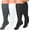 Black White Gray, variant on 3 Pairs Medical Sport Plus Size Compression Socks - 20-30mmhg Graduated Knee-High Support for Men & Women, Ideal for Soccer, Running, and Nurses