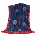 thumbnail image 6 of Independence Day Blanket Soft Cozy Warm Throw Blanket for Couch, Plush Fuzzy Flannel Fleece Blankets for Sofa, Red Blue Fireworks Stars Flag Day Bed Blankets Lightweight Gifts for Women, 30"x40", 6 of 9