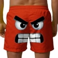 thumbnail image 4 of Pantalones Cortos de Cintura Elástica Divertidos Impresos Casuales de Baño con Bolsillos de Verano Seco Rápido, Pantalones Cortos Casuales de los Hombres, 4 of 5