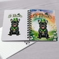 thumbnail image 4 of Happy St. Patrick’s Day French Bulldog with Green Hat Shamrocks Rainbow Spiral Bound Journal Dog Lover Gifts 5x7in Spiral Notebook - 03007, 4 of 5