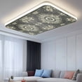 thumbnail image 2 of Sage Green Grey Boho Fluorescent Light Covers, Vintage Ethnic Geometric Abstract Magnetic Light Covers for Ceiling Lights, Fluorescent Ceiling Shade Filters for Classroom Bedroom Office 4x2Ft x 4PCS, 2 of 8