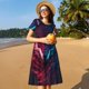 thumbnail image 4 of Easygdp Cool Wolf Head para Vestido Transpirable de Mujer, Vestido Suelto de Manga Corta con Pliegues y Bolsillos para el Verano, 4 of 6
