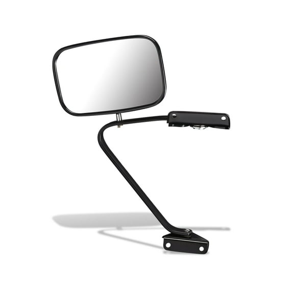 DNA Motoring 1Pc Manual Side Mirror for 80-89 Ford F150-F350, Fit Driver Left or Passenger Right