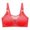 Red, variant on Patlollav Women Comfortable Lace Breathable Bra Underwear No Rims