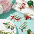 thumbnail image 4 of 5PCS Stainless Steel Safety Pin Brooches 5 Styles Alloy Enamel Brooches Fashion Sweater Shawl Clips Cactus Pot Mushroom Brooch Pins Jewelry for DIY Clothing Dress Decoration Accessories, 4 of 6