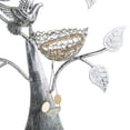 thumbnail image 6 of MyGift Silver Metal 48-pair Earring Holder, Jewelry Tree with Bird Nest, 6 of 7