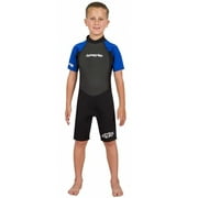 Hyperflex Unisex Access 2MM Springsuit Wetsuit, Kids, Blue/Black, 2