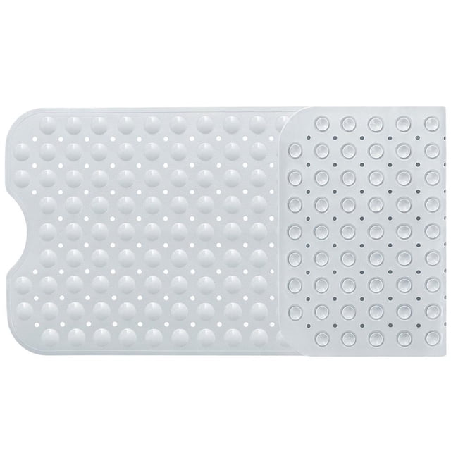 Yuarrent Alfombrilla de baño antideslizante de PVC rectangular de 40x100, alfombrilla de masaje de baño con ventosa, alfombrilla antideslizante Suministros de limpieza para el hogar No.1 Yuarrent HA025695-01