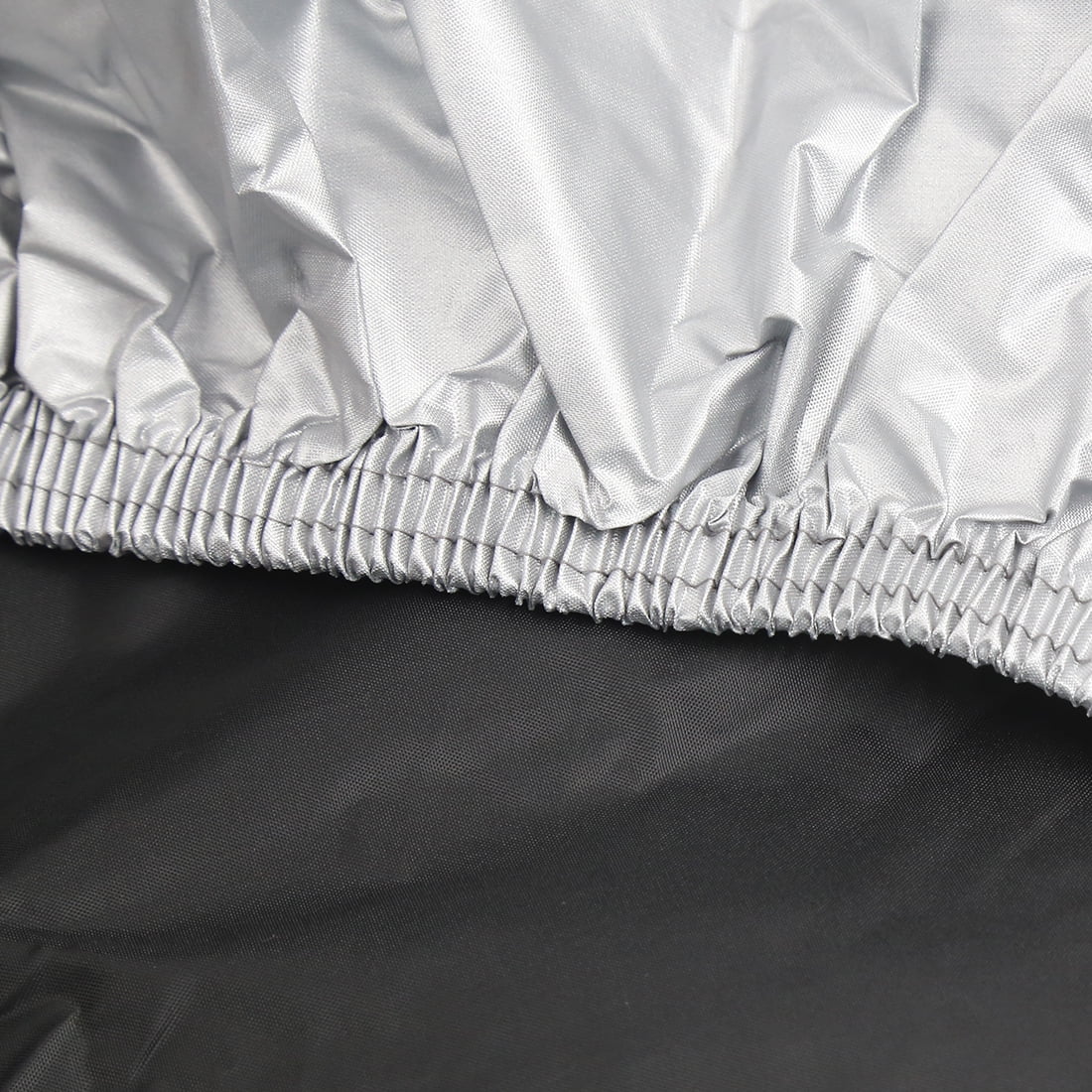 Black+Silver Waterproof Motorcycle Bike Cover Scooter Rain Outdoor Protector