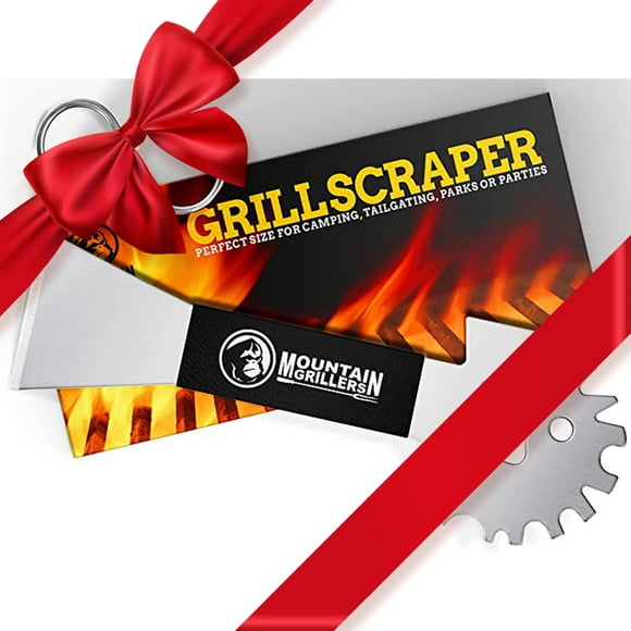MOUNTAIN GRILLERS BBQ Grill Grate Scraper - Wide Portable Grill Scrubber