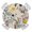 Yellow Gray Beige, variant on Blue Seahorse Coastal Round Tablecloth for 36-44 Inch Tables,Fitted Table Cover with Elastic Edge,Summer Beach Nautical Ocean Coral Vintage Waterproof Outdoor Table Cloth Protector for Patio Dinner